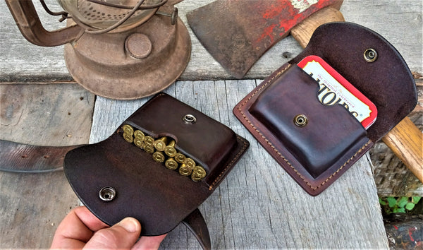 ***Available To Purchase Now*** Leather Belt Pouch ...Ammo / Survival Tin