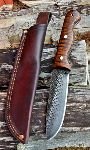 ****** Available To Purchase Now ******  Frontier Long Hunter Knife In Gunstock Tiger Maple