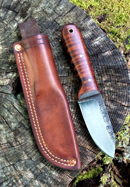 *****Available To Purchase Now*****  Small Kephart Everyday Carry Knife | Gunstock Tiger Maple Handle