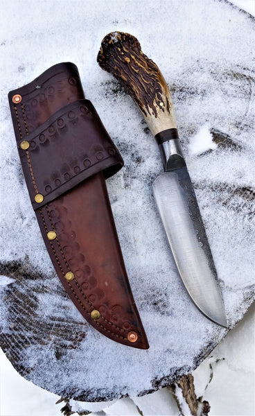 *******Available To Purchase Now ******* Mountain Man Stag Handle Knife