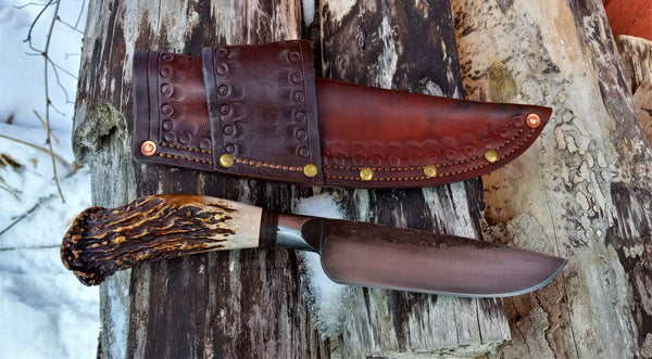 *******Available To Purchase Now ******* Mountain Man Stag Handle Knife