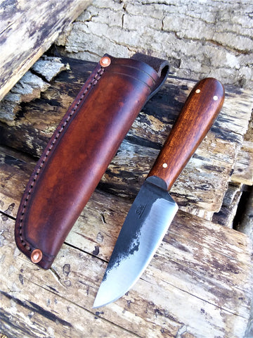 Small Trapper / Bushcraft Knife, Hand Forged High Carbon Steel