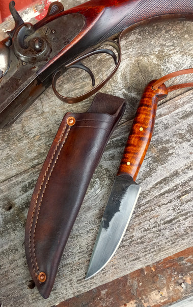 ***Available To Purchase Now**** Bird & Trout / Patch Knife, Made From A Vermont Lumber Mill Reclaimed Saw Blade