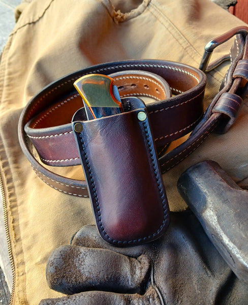 ****Available To Purchase Now****Leather Pocket / Belt Knife Sheath For Buck 110 And Other Knives