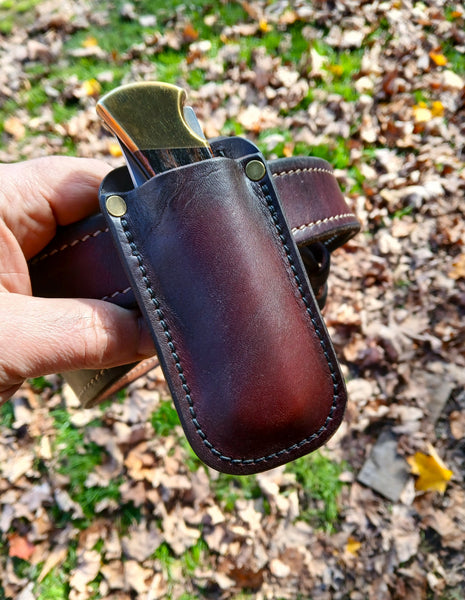 ****Available To Purchase Now****Leather Pocket / Belt Knife Sheath For Buck 110 And Other Knives