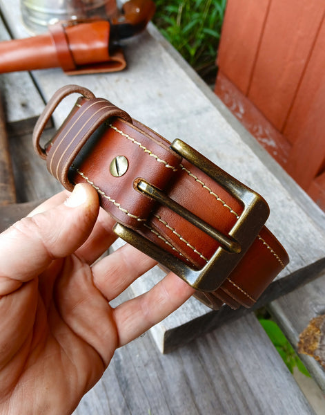 *****Available To Purchase Now***** Handmade Full Grain Leather Belts, Made In Vermont