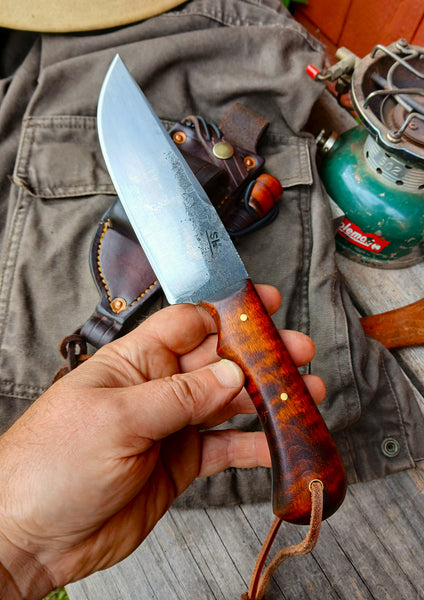 ***Available To Purchase Now**** Bushcraft Knife With Survival Leather Sheath And Fero Rod
