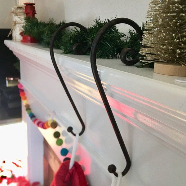 ****Available To Purchase Now ****Christmas Stocking Hangers...Ball and Scroll End