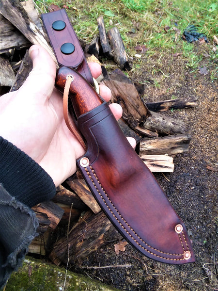 **** Available To Purchase Now ***** Canadian Belt Knife with Antique Cherry Wood Handle