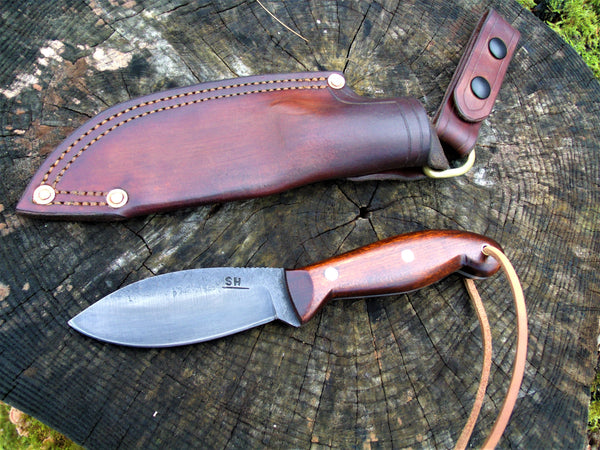 **** Available To Purchase Now ***** Canadian Belt Knife with Antique Cherry Wood Handle