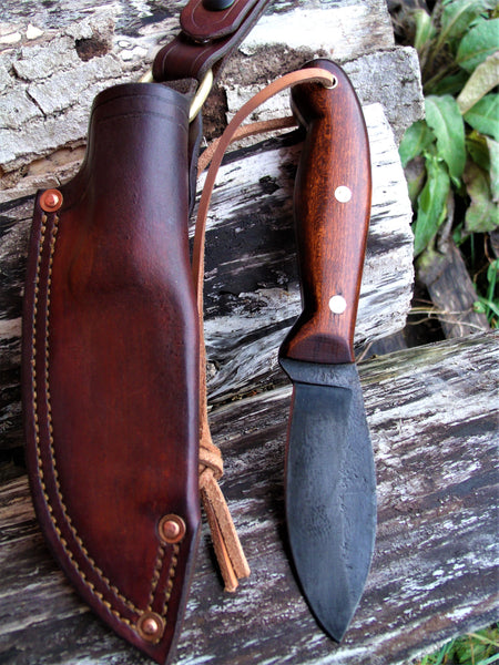 **** Available To Purchase Now ***** Canadian Belt Knife with Antique Cherry Wood Handle