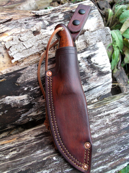 **** Available To Purchase Now ***** Canadian Belt Knife with Antique Cherry Wood Handle