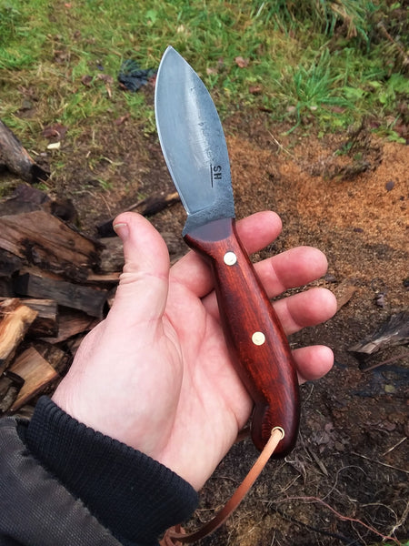 **** Available To Purchase Now ***** Canadian Belt Knife with Antique Cherry Wood Handle