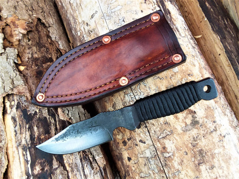Small Survival Knife, Hand Forged