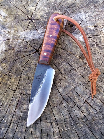 ****** Available To Purchase Now ******* Bushcraft / Camp Knife In Gunstock Tiger Maple