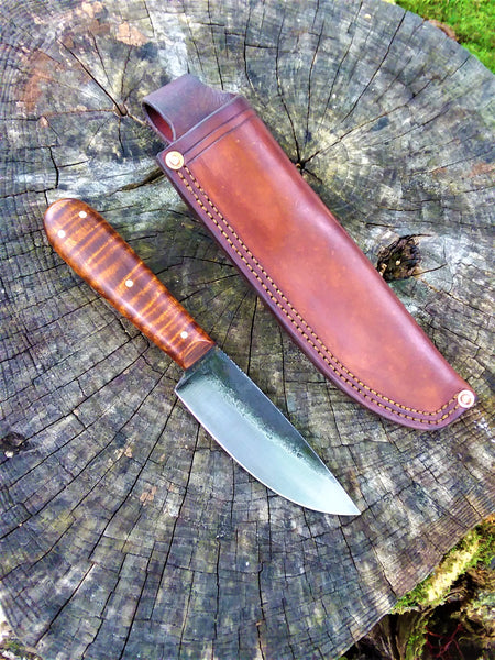 Bushcraft Woods Knife, Hand Forged Carbon Steel