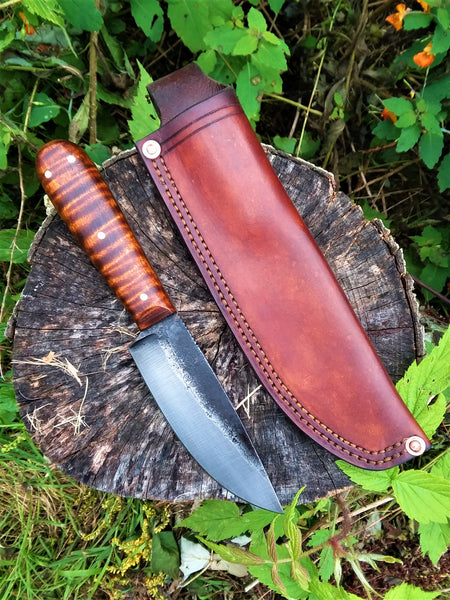 Bushcraft Woods Knife, Hand Forged Carbon Steel